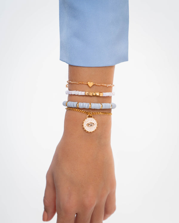 Set X4 Pulseras Intución Cristal + Aretes