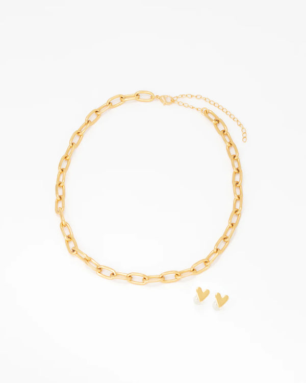 Choker Gold + Aretes
