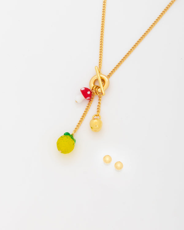 Collar Broche Limón + Aretes