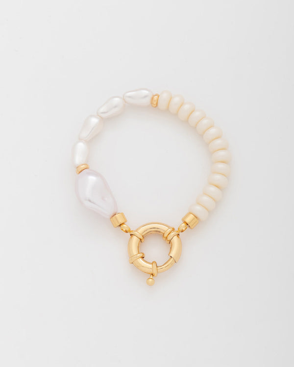 Pulsera Perla Broche + Aretes