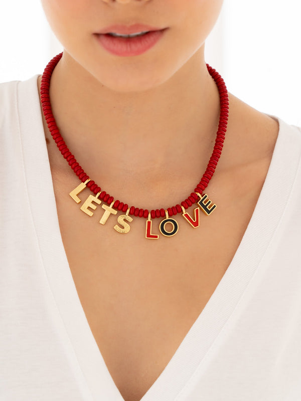 Collar Letras Lets Love By Jose y Cami