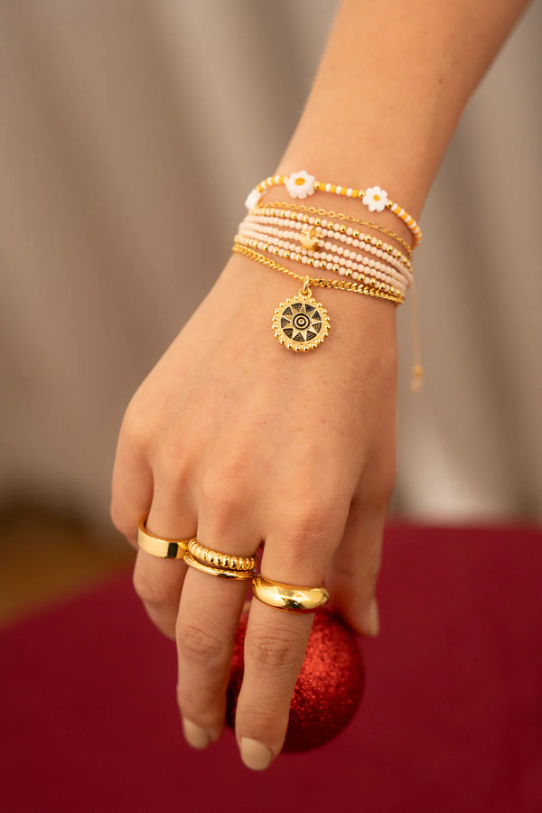 Set X4 Pulseras Sol Flores + Aretes