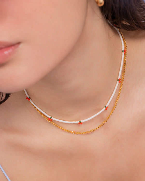 Set x2 Collares Cerezas + Aretes