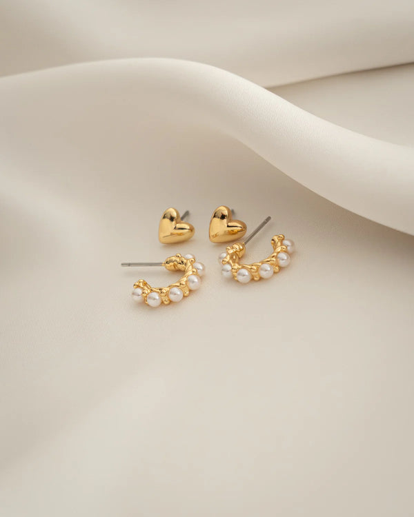 Set x2 Aretes Candonga Perla