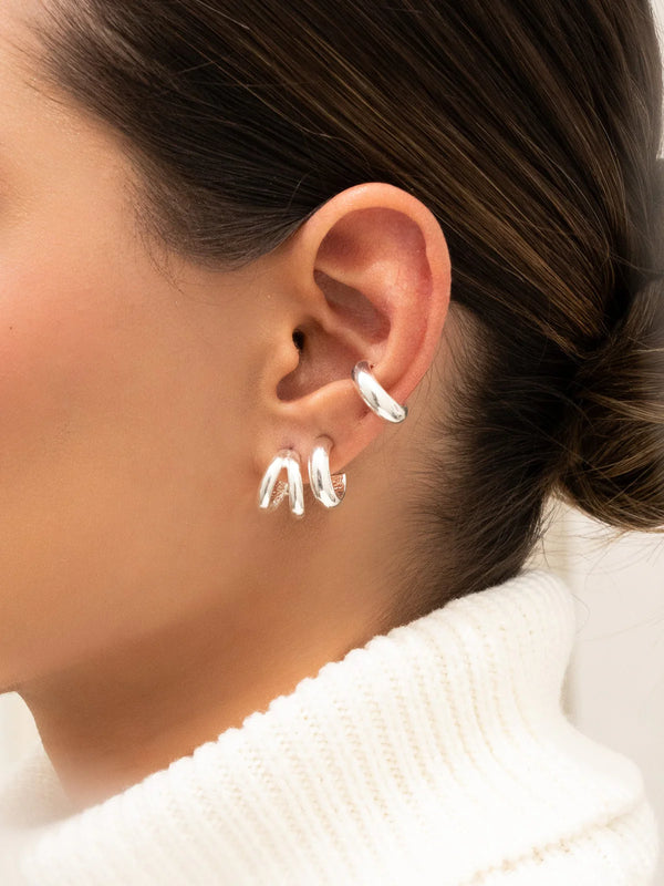 Set x3 Aretes New Classic Silver