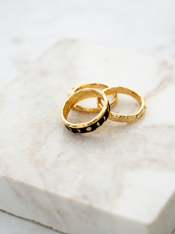 Set X3 Anillos Fase Lunar Talla 7