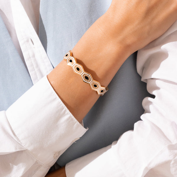 Brazalete Hexágono Pintado