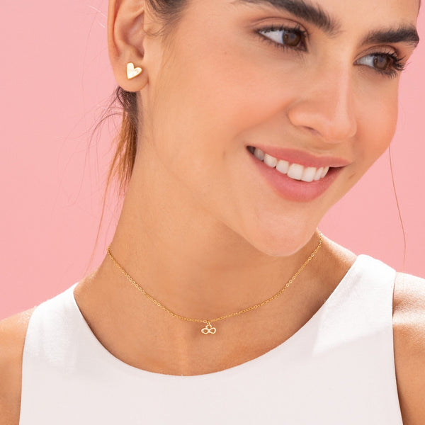 Cadena Dije Infinito + Aretes