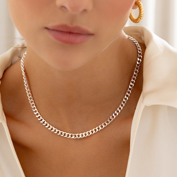 Choker Plano Silver + Aretes