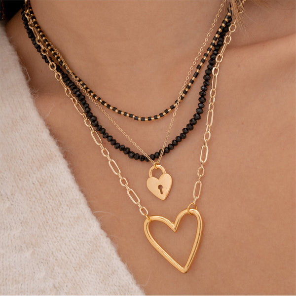 COLLAR BLACK HEART