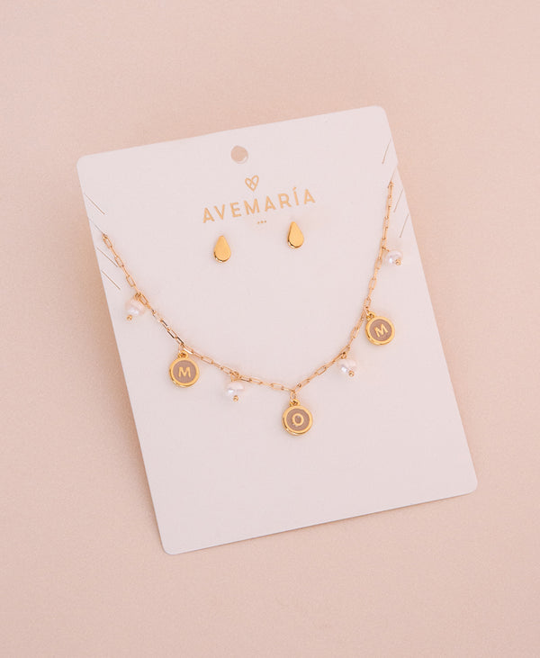 CADENA MOM Y PERLAS
