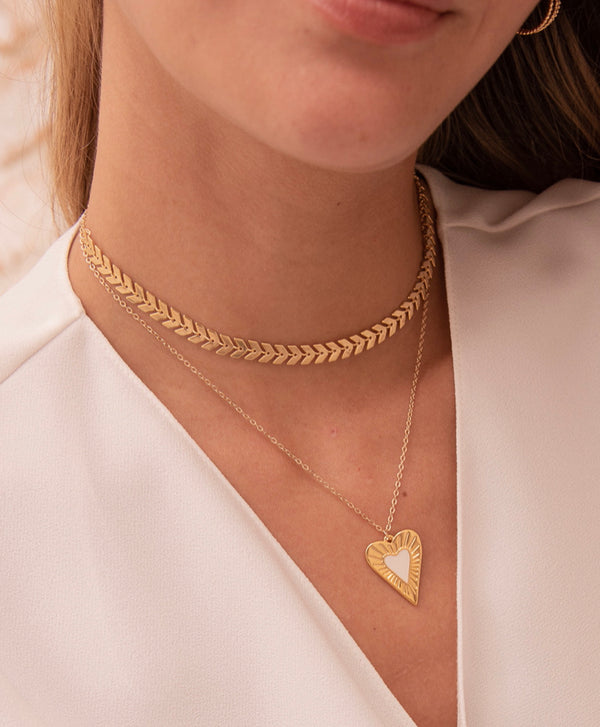 Choker + Cadena Corazón
